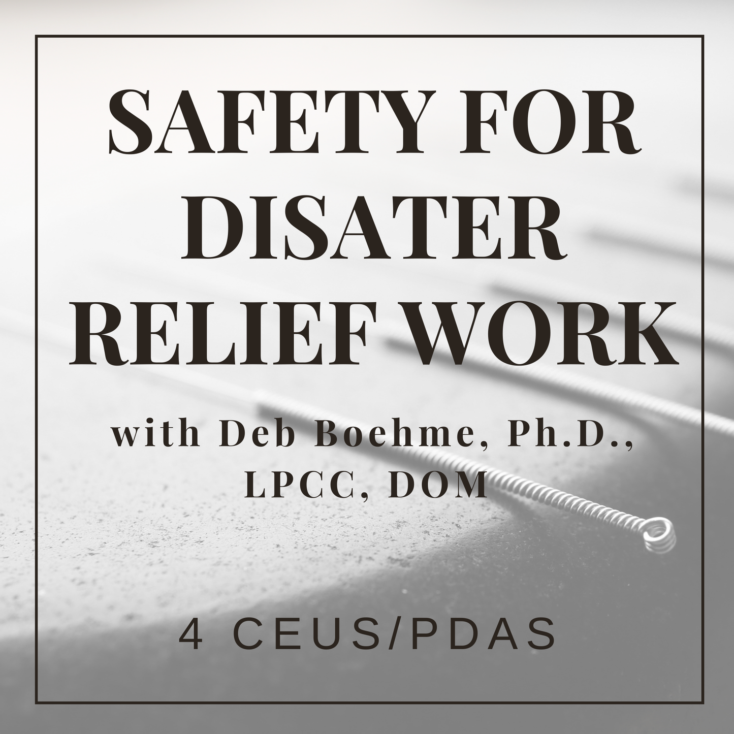 Safety for Disaster Relief Work
